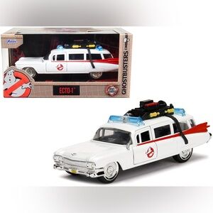 Jada Ghostbusters Hollywood Rides White Cadillac Ecto-1 Die Cast Car 1:32 Scale